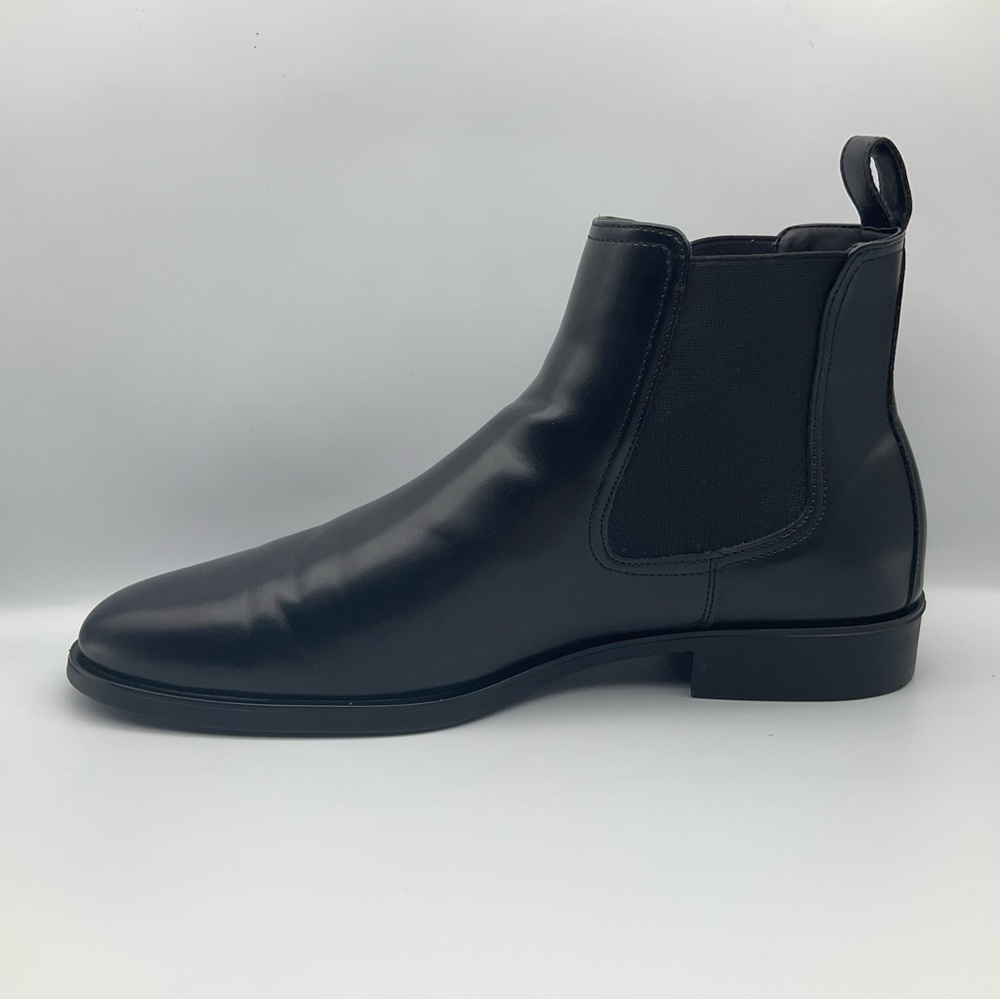 ZARA - Black Leather Dress Casual Chelsea Boots - Picture 7 of 11
